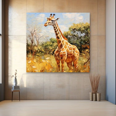 Giraffe Oil Painting